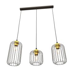 Emibig Vander 13643 lampa wisząca 3x15 W czarna-złota