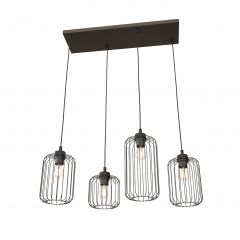 Emibig Vander 13654 lampa wisząca 4x15 W czarna