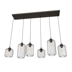 Emibig Vander 13656 lampa wisząca 6x15 W czarna