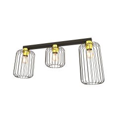 Emibig Barn 13663 plafon 3x15 W czarny-złoty