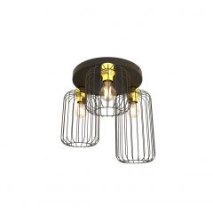Emibig Barn 13663PREM plafon 3x15 W czarny-złoty