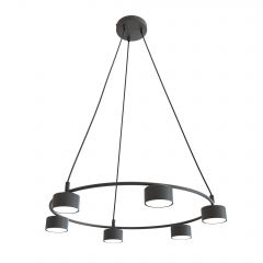 Emibig Starlit 13726 lampa wisząca 6x10 W czarna