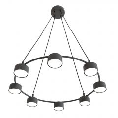 Emibig Starlit 13728 lampa wisząca x10 W czarna