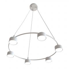 Emibig Starlit 13736 lampa wisząca 6x10 W biała