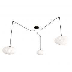 Emibig Origo 13743 lampa wisząca 3x15 W biała-czarna