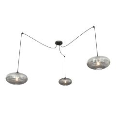 Emibig Origo 13753 lampa wisząca 3x15 W czarna-grafitowa
