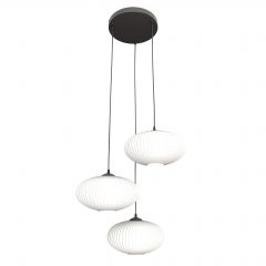 Emibig Coco 13763PREM lampa wisząca 3x15 W biała-czarna