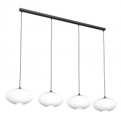 Emibig Coco 13764 lampa wisząca 4x15 W biała-czarna