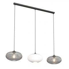 Emibig Coco 13783 lampa wisząca 3x15 W biała-czarna-grafitowa