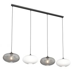 Emibig Coco 13784 lampa wisząca 4x15 W biała-czarna-grafitowa