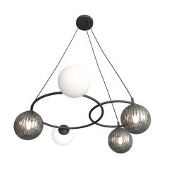 Emibig Libra 13815 lampa wisząca 5x10 W biała-czarna-grafitowa