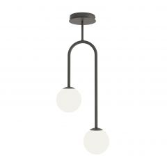 Emibig Atria 13832 lampa podsufitowa 2x10 W biała-czarna