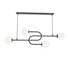 Emibig Atria 13834 lampa wisząca 4x10 W biała-czarna