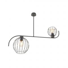 Emibig Echo 13852 lampa podsufitowa 2x15 W czarna