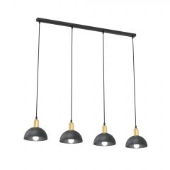 Emibig Moto 13864 lampa wisząca 4x15 W czarna-złota