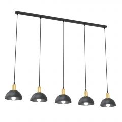 Emibig Moto 13865 lampa wisząca 5x15 W czarna-złota