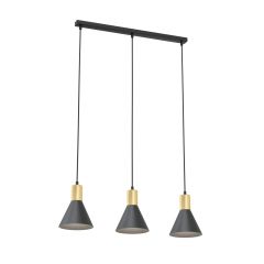 Emibig Rosa 13883 lampa wisząca 3x10 W czarna-złota