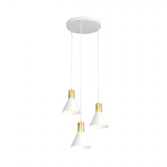 Emibig Rosa 13893PREM lampa wisząca 3x10 W biała