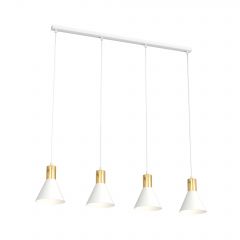 Emibig Rosa 13894 lampa wisząca 4x10 W biała-złota