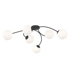 Emibig Vibra 13986 lampa podsufitowa 6x10 W biała-czarna