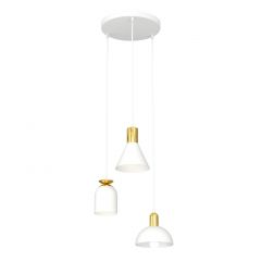 Emibig Fox 14033PREM lampa wisząca 3x15 W biała-złota