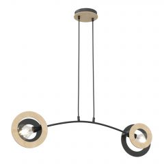Emibig Skiva 14092 lampa wisząca 2x15 W czarna