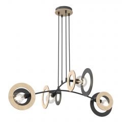 Emibig Skiva 14094 lampa wisząca 4x15 W czarna