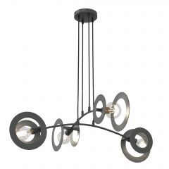 Emibig Euforia 14134 lampa wisząca 4x15 W czarna
