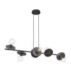 Emibig Token 14266 lampa wisząca 6x15 W czarna