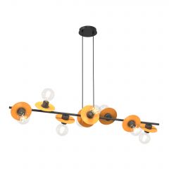 Emibig Token 14288 lampa wisząca x15 W czarna-pomarańczowa