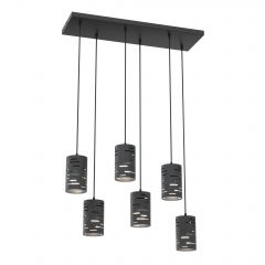 Emibig Tank 14316 lampa wisząca 6x15 W czarna
