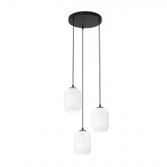 Emibig Verdi 14353PREM lampa wisząca 3x15 W biała-czarna