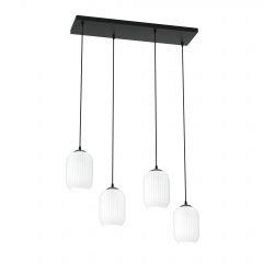 Emibig Verdi 14354 lampa wisząca 4x15 W biała-czarna