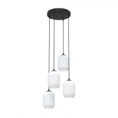 Emibig Verdi 14354PREM lampa wisząca 4x15 W biała-czarna