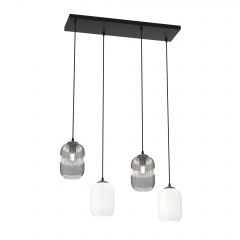 Emibig Verdi 14364 lampa wisząca 4x15 W biała-czarna-grafitowa
