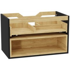 Excellent Tuto 2.0 MLEX2171800BKBL korpus szafki 80x46.5x50 cm podumywalkowa wisząca czarna-dąb
