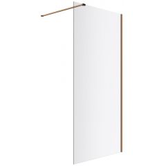 Excellent Vidoq KAEX15061000LPCB ścianka prysznicowa walk-in 100 cm miedź szczotkowany/szkło przezroczyste
