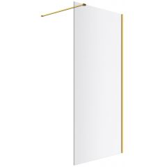 Excellent Vidoq KAEX15061000LPGB ścianka prysznicowa walk-in 100 cm złoty szczotkowany/szkło przezroczyste