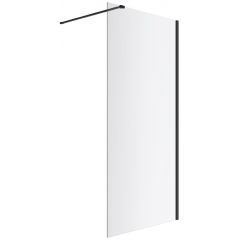 Excellent Vidoq KAEX1506900LPBL ścianka prysznicowa walk-in 90 cm czarny mat/szkło przezroczyste