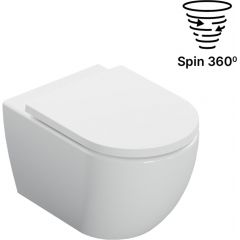 Excellent Stellar CEEX6623535WH miska wc z deską wolnoopadającą wisząca bez kołnierza ze spłukiwaniem wirowym biały połysk