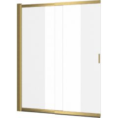 Excellent Liner KAEX29501100LP parawan nawannowy 110 cm 2-częściowy złoty szczotkowany/szkło przezroczyste