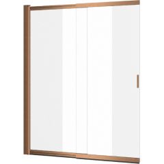 Excellent Liner KAEX29601100LP parawan nawannowy 110 cm 2-częściowy miedź szczotkowany/szkło przezroczyste
