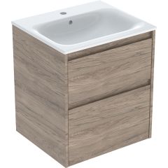 Geberit Selnova Square 504137JR1 umywalka z szafką 55 cm orzech