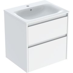 Geberit Selnova Square 504138011 umywalka z szafką 60 cm białą