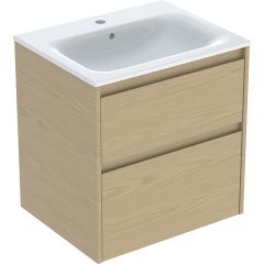Geberit Selnova Square 504138PS1 umywalka z szafką 60 cm dąb