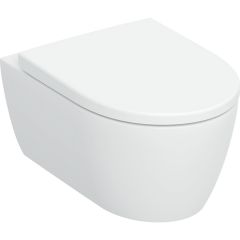 Geberit iCon 503045008 miska wc z deską wolnoopadającą wisząca bez kołnierza ze spłukiwaniem wirowym biały połysk