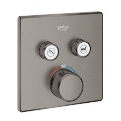 Grohe Grohtherm SmartControl 29124AL0 bateria wannowo-prysznicowa podtynkowa z termostatem brushed hard graphite