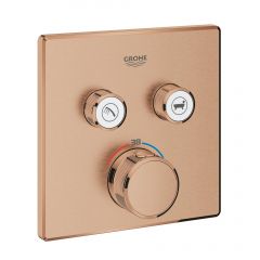 Grohe Grohtherm SmartControl 29124DL0 bateria wannowo-prysznicowa podtynkowa z termostatem brushed warm sunset
