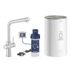 Grohe Red 30327DC1 bateria kuchenna z bojlerem stojąca stal