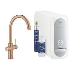 Grohe Blue 31455DL1 bateria kuchenna z filtrem stojąca brushed warm sunset